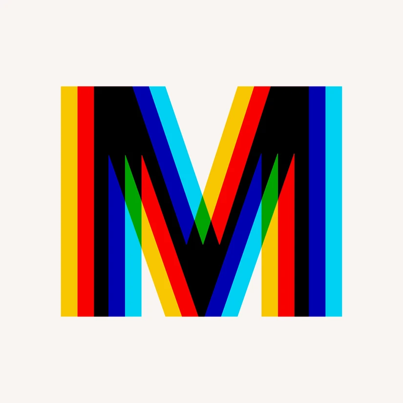 Colorful Letter M